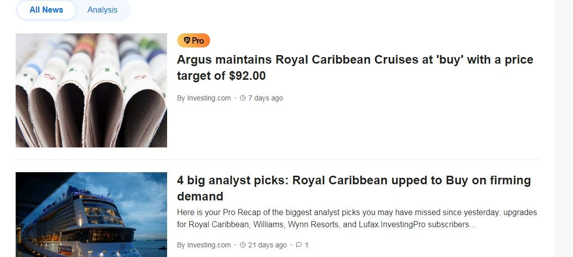 Royal Caribbean Cruises News