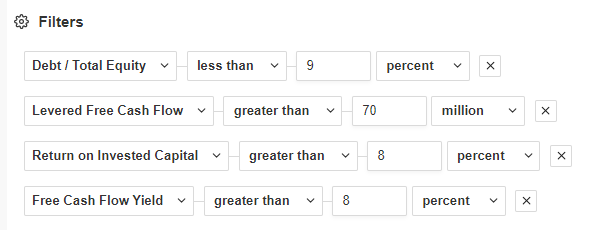 InvestingPro Filters