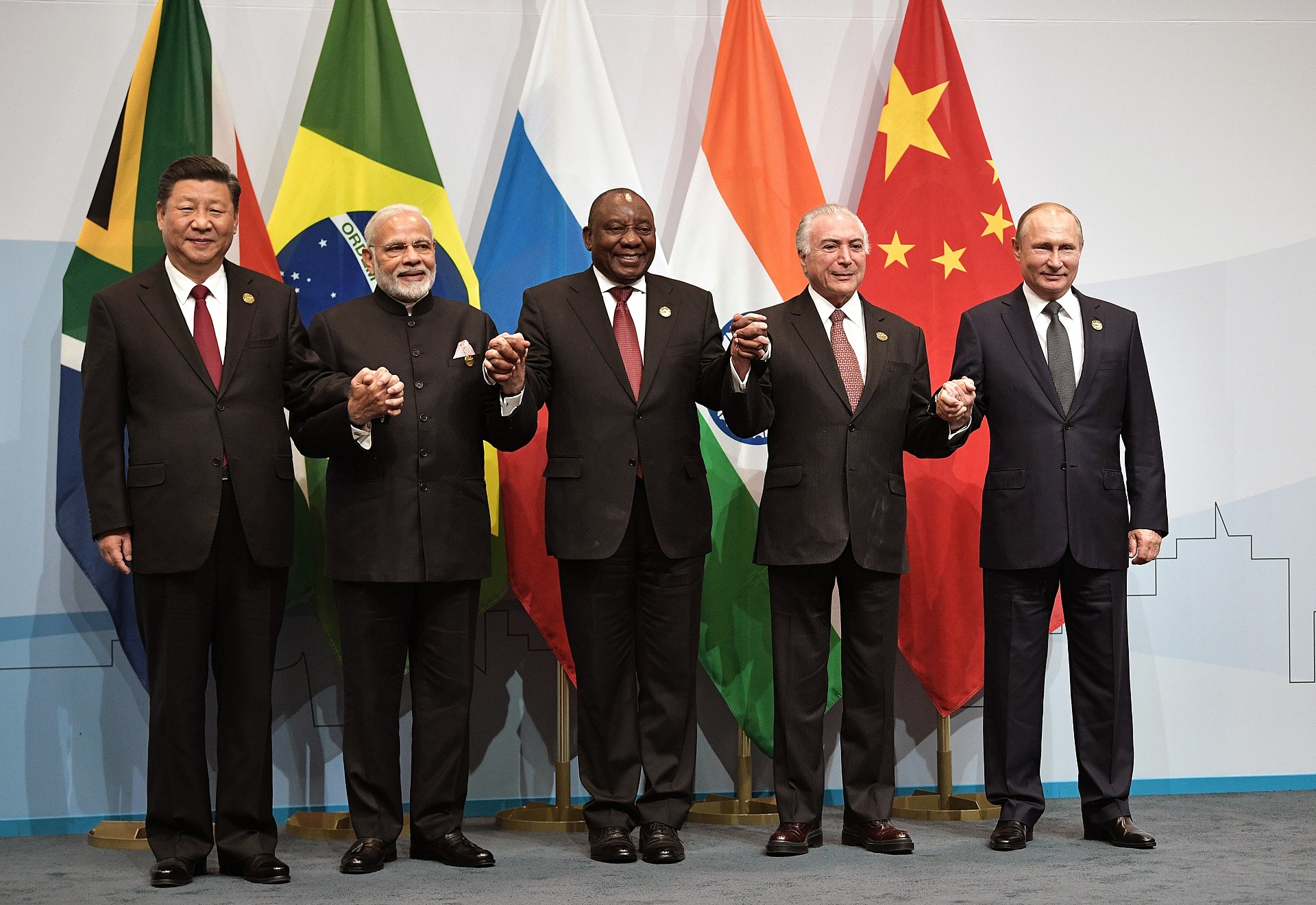Liderzy krajów BRICS, na szczycie w 2018 roku