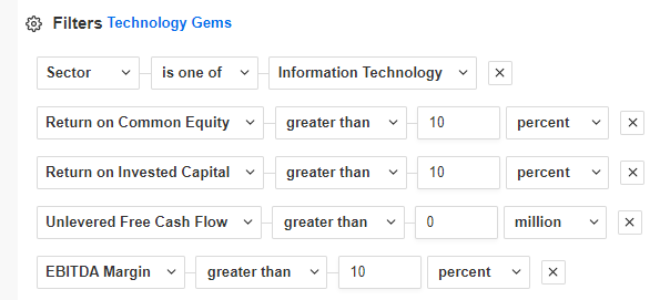 InvestingPro Filters