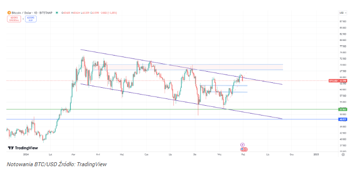 Bitcoin spada przed wybiciem do 83 tys. dol.? Analityk wyjaśnia