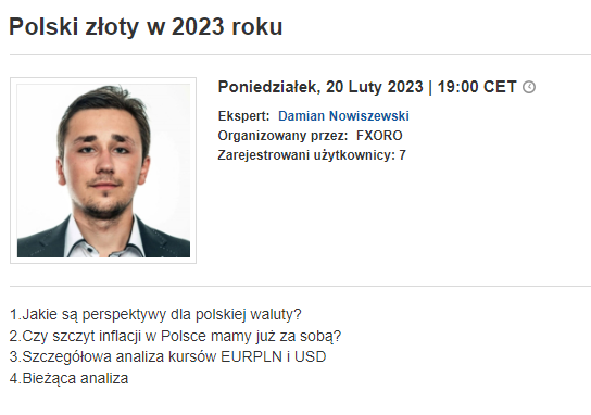 Webinar Forex Prognoza Polski złoty