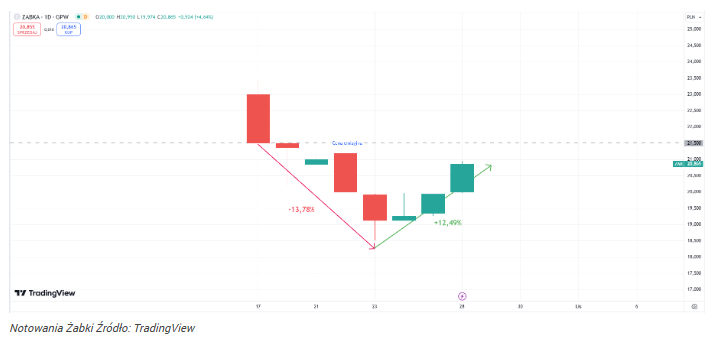 Żabka odrabia straty po debiucie. Akcje ZAB rosną o blisko 13%