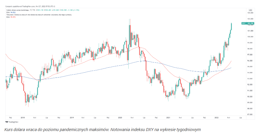 USD na szczytach z pandemii, EUR i PLN tracą przed rosyjski gaz