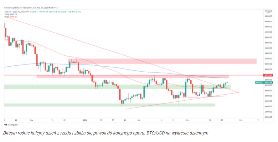 Ethereum potwierdza wybicie 3 tys. dol.! Bitcoin najwyżej od trzech